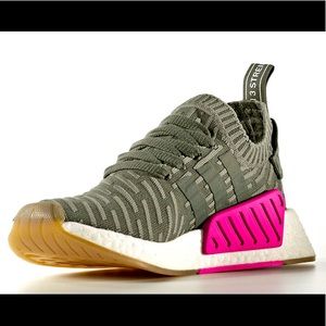 Adidas NMD R1 (Army Green / Pink) Size 6
